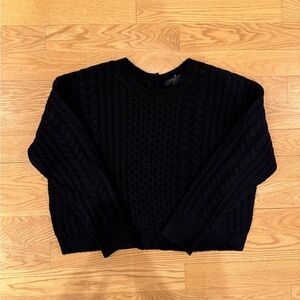 All Saints Black Cable Knit Women's Sweater